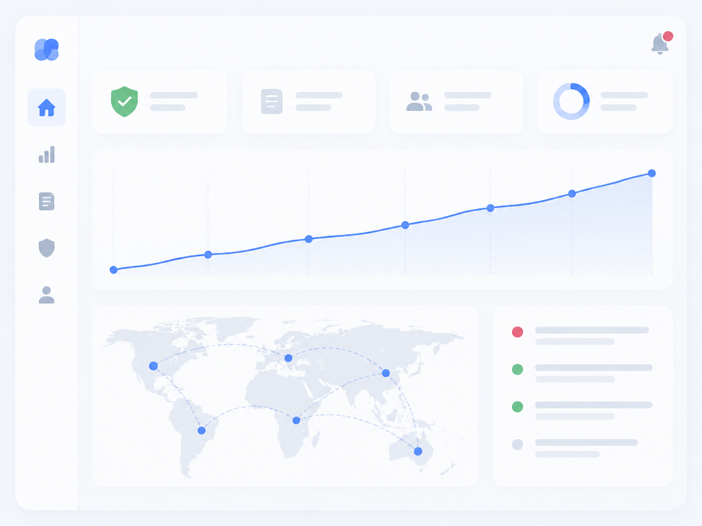 live monitoring dashboard on screen